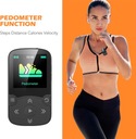 AGPTEK MP3-плеер Bluetooth 5.3 Sport 64 ГБ FM-радио Шагомер Черный