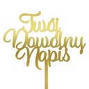 УКРАШЕНИЕ ТОПЕРА ДЛЯ ТОРТА СВОЕЙ ЗОЛОТОЙ НАДПИСЬЮ