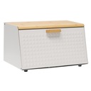 ХЛЕБОПЕЧКА HIBISCO - ЭМАЛЬ С КРЫШКОЙ БАМБУК 35,5x17x19,5 СМ БЕЛАЯ