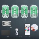 БЕЗПРОВІДНА ФАРА МИГАЛКА LED (СВІТЛОДІОД) МІЦНИЙ 8 КОЛЬОРІВ USB 4 ШТУКИ  фото 15