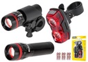 КОМПЛЕКТ ВЕЛОСИПЕДА ПЕРЕДНИЙ ФОНАР + ЗАДНИЙ ВЕЛОСИПЕДНЫЙ ФОНАРЬ
