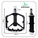 ПЕДАЛИ НА АЛЮМИНИЕВОЙ ПЛАТФОРМЕ 3 ПОДШИПНИКА 10 ШТИФТОВ легкий вес ENDURO MTB HAKURI