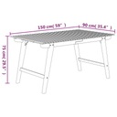 vidaXL Záhradný stôl, 150x90x75 cm, masívne akáciové drevo Linka b