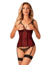 Denissa Gorset i Stringi Otwarty Komplet Obsessive XXL/XXXL