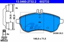 ZAPATAS DE FRENADO PARTE DELANTERA 13.0460-2732.2 ATE MERCEDES 