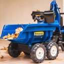 traktor na pedále New Holland Modrá s prívesom od 3 rokov bager Vek dieťaťa 3 roky +