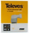 Спутниковый конвертер Televes LNB OCTO на 8 кабельных выходов от спутниковой антенны Polsat NC