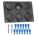 ПАНЕЛЬ 3X ГНІЗДО ПРИКУРЮВАЧА ВОЛЬТМЕТР ЗАРЯДНИЙ ПРИСТРІЙ 2X USB 4,2A ВИМИКАЧ 6W1  фото 8