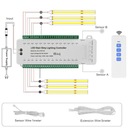 Schodiskový ovládač 28 schod 12-24V 240W PIR detektory Kód výrobcu Sterownik schodowy 28 kanałowy