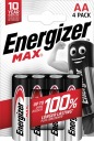 4x щелочные батарейки Energizer AA (R6)