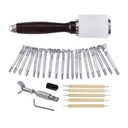 27x набор инструментов для работы с кожей, поворотный нож для рукоделия из кожи, ручка для трассировки