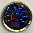 85MM BOARD BOAT LED (СВІТЛОДІОД) GPS СПІДОМЕТР МІРНИК ШВИДКОСТІ БІЛА ДИСКОМ ХРОМОВАНА РАМКА  (15828853188) фото min 5