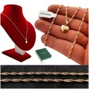 ПОЗОЛОЧЕННОЕ ОЖЕРЕЛЬЕ из ХИРУРГИЧЕСКОЙ СТАЛИ 18К + СЕРДЦЕ + ЦЕПОЧКА 70 СМ