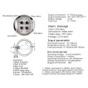ІНДИКАТОР 4W1 85MM БАГАТОФУНКЦІОНАЛЬНИЙ РІВЕНЬ ПАЛИВА ТИСК МАСТИЛА B7  (18020712912) фото min 8
