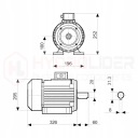ДВИГУН ЕЛЕКТРИЧНИЙ 400V БЕЗ КОМІРОМ B3 2,2KW 1400OBR/MIN ВАЛ 24MM  (17575807912) фото min 7