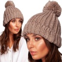 ШАПКА ЖЕНСКАЯ ТЕПЛАЯ, КОМФОРТНАЯ, УНИВЕРСАЛЬНАЯ ЗИМНЯЯ ШАПКА, БЕЖЕВАЯ.