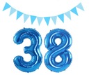 Фольгарные шарики цифры 38 + 2 Girla Blue
