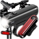 LAMPKA ROWEROWA PRZEDNIA LED 1000lm 5 TRYBÓW MOCNA 4800mAh + LAMPKA TYLNA