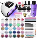 Spththhpy Zestaw do paznokci akrylowych z lampą UV/ LED