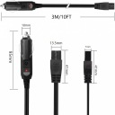 12V 24 V 3M КАБЕЛЬ ПРОВІД DO ХОЛОДИЛЬНИКА ТУРИСТИЧНОГО  (18634240913) фото min 4