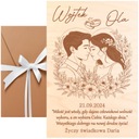 DREWNIANA TABLICZKA KARTKA ŚLUBNA NA PREZENT DLA PARY MŁODEJ ŻYCZENIA