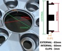 4 PIEZAS 65MM / 60MM TAPACUBOS KAPSLE DEKLE PARA DISCOS BMW 