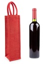 ДЖУТОВЫЙ ВИННЫЙ СУМОК Красный подарочный пакет на 1 бутылку
