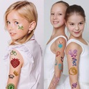 Блестящие татуировки для детей, моющиеся стартовый набор, трафареты на день рождения