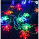 LAMPKI CHOINKOWE ŚWIĘTA GWIAZDKI 10 LED ŁAŃCUCH ŚWIATEŁKA ŚNIEŻYNKI KOLOR