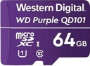 Карта памяти WD Purple microSDXC WDD064G1P0C 64 ГБ, класс 10, класс U1