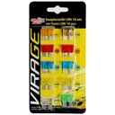 НАБОР ПРЕДОХРАНИТЕЛЕЙ ДЛЯ АВТОМОБИЛЬНЫХ КОЛОДОК UNI 10x