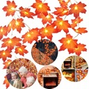 ПРОВОДНЫЕ СВЕТИЛЬНИКИ 40 СВЕТОДИОДНЫХ ЛИСТЬЕВ ДЛЯ ХЭЛЛОУИНА 6М КЛЕНОВЫЕ ЛИСТЬЯ ПРОВОДНЫЕ