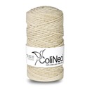 Плетеная нить макраме ColiNea 100% хлопок, 3мм 100м, золотая нить