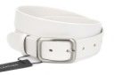 Женский кожаный ремень 3 см белая кожа f