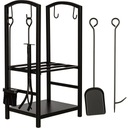 ПОДСТАВКА-ПОЛКА-КОРЗИНА ДЛЯ КАМИНА ДРОВА + АКСЕССУАРЫ