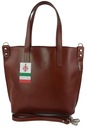 Vera Pelle Итальянский кожаный сундук-шоппер Коричневый