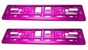 РАМКА НОМЕРНОГО ЗНАКА, 2 ШТ. РОЗОВЫЙ ХРОМ