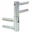 РЕГУЛИРУЕМАЯ ВИНТОВАЯ ДВЕРНАЯ ПЕТЛЯ 3D fi 16, оцинкованная, белая, серебристая