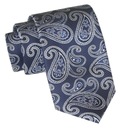 Мужской галстук Angelo di Monti - темно-синий с узором пейсли