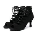 BUTY DO TAŃCA TANECZNE SZNUROWANE CZARNE 7,5cm