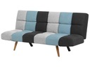 Sofa kanapa rozkładana szaro-niebieska Szerokość mebla 182 cm