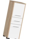 Skrinka kúpeľňový stĺpik FIN 2D1S sonoma-biela AKD Dvere plné