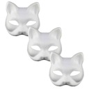 Маски животных однотонные неокрашенные 3 шт.