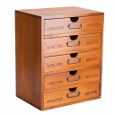 IRATTÁROLÓ SZEKRÉNY FA ESZKÖZTÁR 5 FIÓKOS DIKOM IRODAI RENDSZEREZŐ