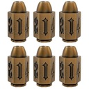 НАБОР ИЗ 6 МЕТАЛЛИЧЕСКИХ КУБИКОВ D6 3,3 СМ РПГ-СНАРЯД