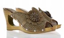 БЕЖЕВЫЕ АЖУРНЫЕ ТАПОЧКИ FANCY WEDGE 4985 40