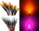 ДИОДИ СВЕТОДИОД LED 12V 5MM 8 ЦВЕТОВ ПРОВОД 20CM 10SZT фото 15