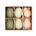 Пасхальные яйца для подвешивания на Пасху, пастельно-зеленые, 6 шт.