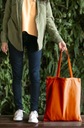 Оранжевая эко-сумка-шоппер COTTON