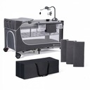 KINDERKRAFT LEODY ДОРОЖНАЯ кроватка С АКСЕССУАРАМИ, ПЯЛЕНАЛАЛЬНЫЙ МЕХАНИЗМ СЕРЫЙ